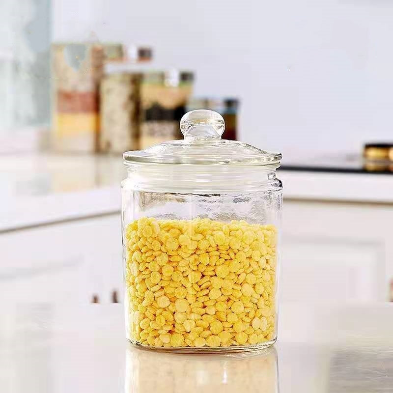 Thickened Glass Tea Jar Dry Fruit Mixed Grain Medicinal Food Storage