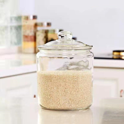 Thickened Glass Tea Jar Dry Fruit Mixed Grain Medicinal Food Storage