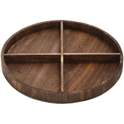 Creative Household Wooden Simple Coffee Table Grid Dry Fruit Tray